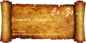 Csuport Zsanett névjegykártya